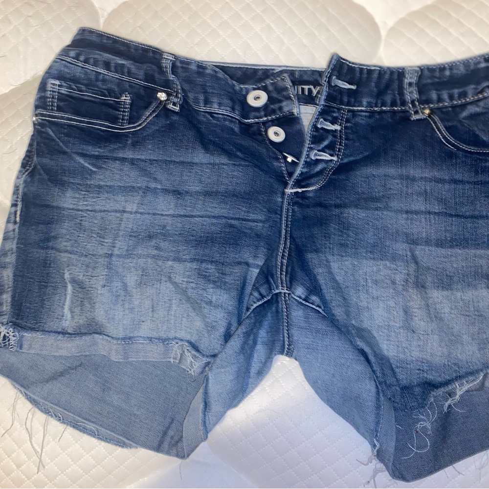 Distressed Denim Shorts